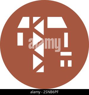 Tower Crane Vector Icon Design Illustration Stock Vector