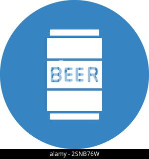 Beer Can Vector Icon Design Illustration Stock Vector