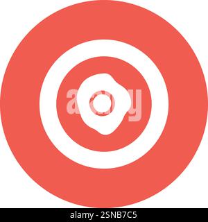 Fried Egg Vector Icon Design Illustration Stock Vector