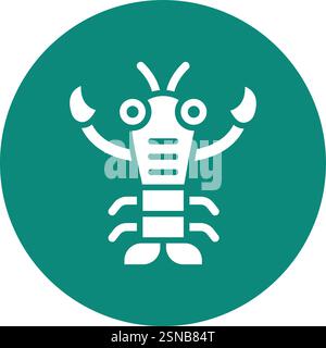 Lobster Vector Icon Design Illustration Stock Vector