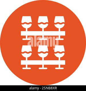 Wine Glasses Vector Icon Design Illustration Stock Vector