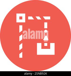 Container Lifting Vector Icon Design Illustration Stock Vector