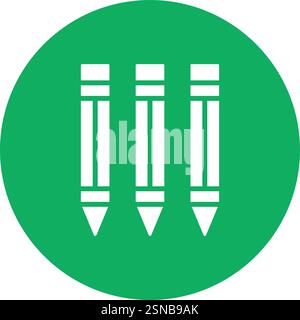 Pencils Vector Icon Design Illustration Stock Vector
