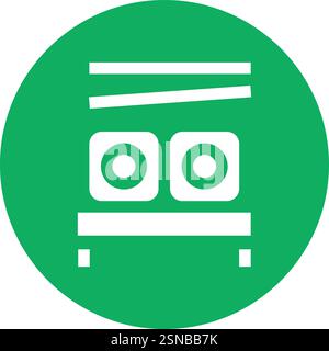 Sushi Vector Icon Design Illustration Stock Vector