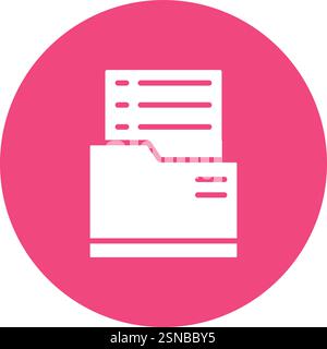Dossier Vector Icon Design Illustration Stock Vector
