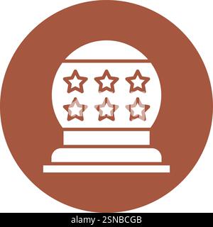 Crystal Ball Vector Icon Design Illustration Stock Vector
