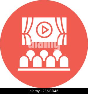 Cinema Vector Icon Design Illustration Stock Vector