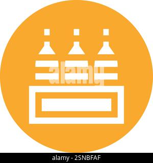 Wine Box Vector Icon Design Illustration Stock Vector