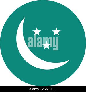 Moon And Star Vector Icon Design Illustration Stock Vector