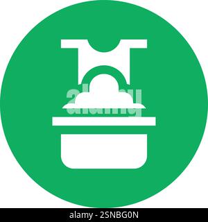 Washing clothes Vector Icon Design Illustration Stock Vector