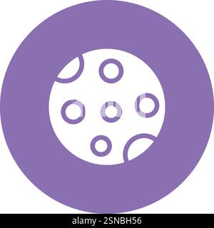 Full Moon Vector Icon Design Illustration Stock Vector
