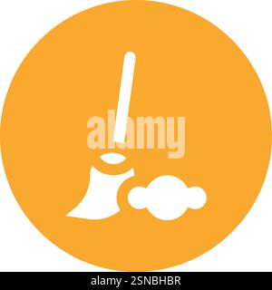 Broom Vector Icon Design Illustration Stock Vector
