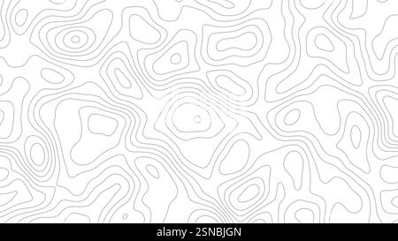 Topographic line pattern. Topography map. Contour geographic texture. Mountain background. Topograph terrain. Abstract relief geography. Geometric Stock Vector