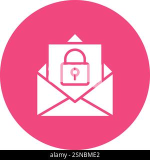 Encrypted Vector Icon Design Illustration Stock Vector