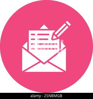 Write Mail Vector Icon Design Illustration Stock Vector
