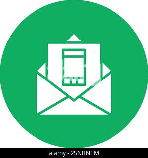 Mobile Mail Vector Icon Design Illustration Stock Vector