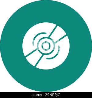 Compact Disk Vector Icon Design Illustration Stock Vector