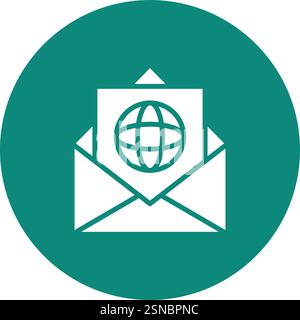 Global Communication Vector Icon Design Illustration Stock Vector