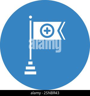 Medieval flag Vector Icon Design Illustration Stock Vector