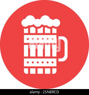 Wooden mug Vector Icon Design Illustration Stock Vector