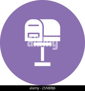 Mail Box Vector Icon Design Illustration Stock Vector