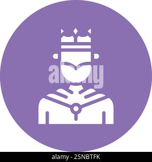 King Vector Icon Design Illustration Stock Vector