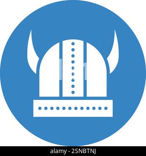 Viking helmet Vector Icon Design Illustration Stock Vector