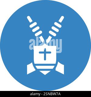 Shield with spear Vector Icon Design Illustration Stock Vector