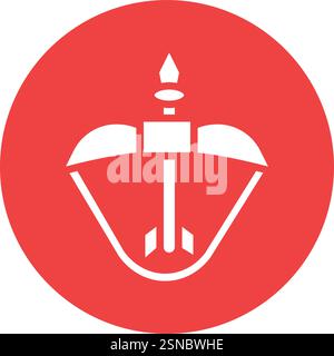 Crossbow Vector Icon Design Illustration Stock Vector