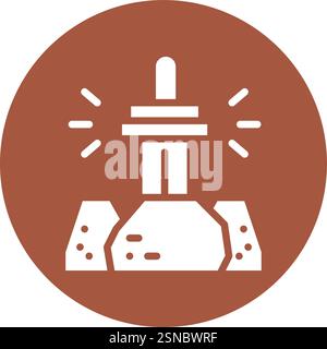 Excalibur Vector Icon Design Illustration Stock Vector