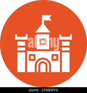 Castle Vector Icon Design Illustration Stock Vector