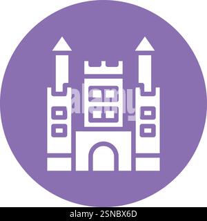 Castle Vector Icon Design Illustration Stock Vector