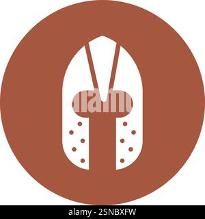 Knight helmet Vector Icon Design Illustration Stock Vector