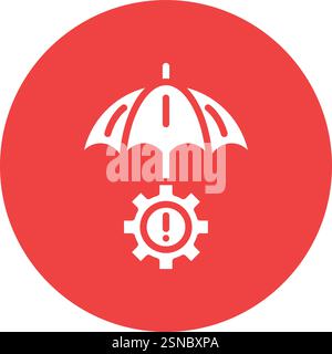 Risk Management Vector Icon Design Illustration Stock Vector