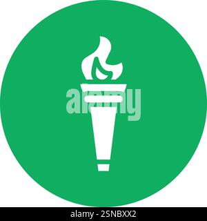 Fire torch Vector Icon Design Illustration Stock Vector