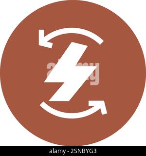 Electricity Recycling Vector Icon Design Illustration Stock Vector