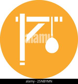 Gallows Vector Icon Design Illustration Stock Vector