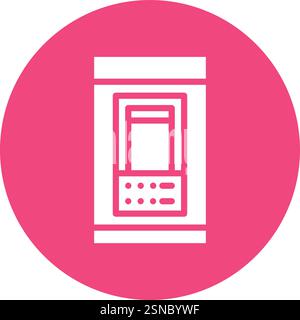 Atm Card Machine Vector Icon Design Illustration Stock Vector