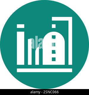 Oil Factory Vector Icon Design Illustration Stock Vector