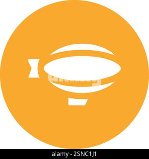 Flying Airship Vector Icon Design Illustration Stock Vector