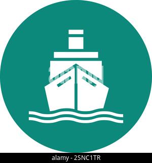 Ship Vector Icon Design Illustration Stock Vector