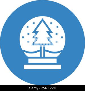 Snow globe Vector Icon Design Illustration Stock Vector