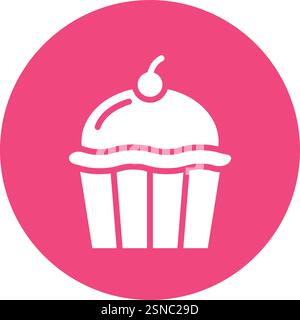 Cupcake Vector Icon Design Illustration Stock Vector
