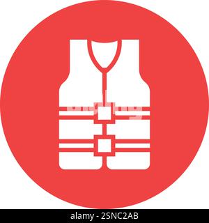 Life jacket Vector Icon Design Illustration Stock Vector