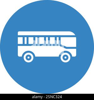 Bus Vector Icon Design Illustration Stock Vector
