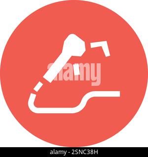 Fuel Nozzle Vector Icon Design Illustration Stock Vector