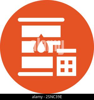 Fuel Calculation Vector Icon Design Illustration Stock Vector
