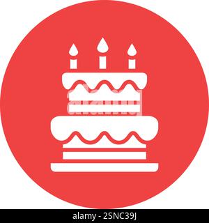 Cake Vector Icon Design Illustration Stock Vector
