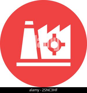 Factory Management Vector Icon Design Illustration Stock Vector
