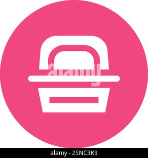 Lunch Box Vector Icon Design Illustration Stock Vector